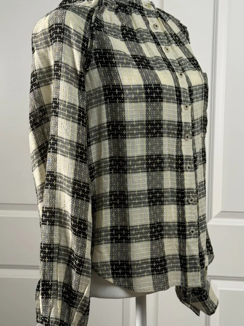 NWOT ANTHROPOLOGIE Pilcro Breezy Buttondown Shirt, Size S - Picture 5 of 8